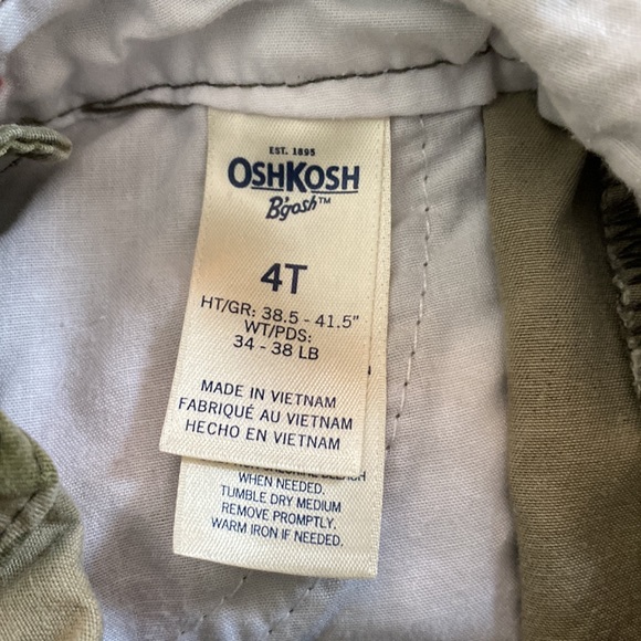 OshKosh B'gosh Khaki Green Camo Overall Jumper Dress 4T - Picture 7 of 9